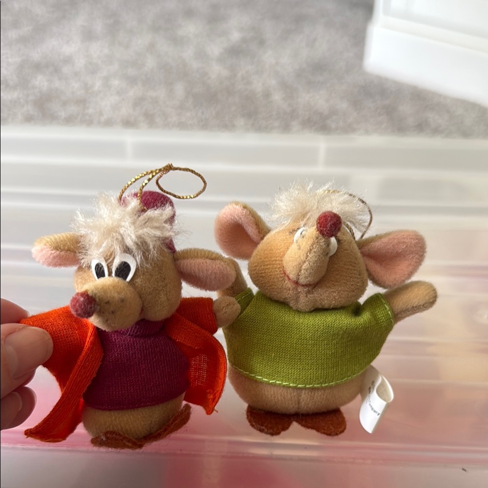 Plush Mouse Ornaments - Gus & Jaq